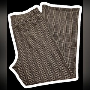 Houndstooth Plaid Dress Pants